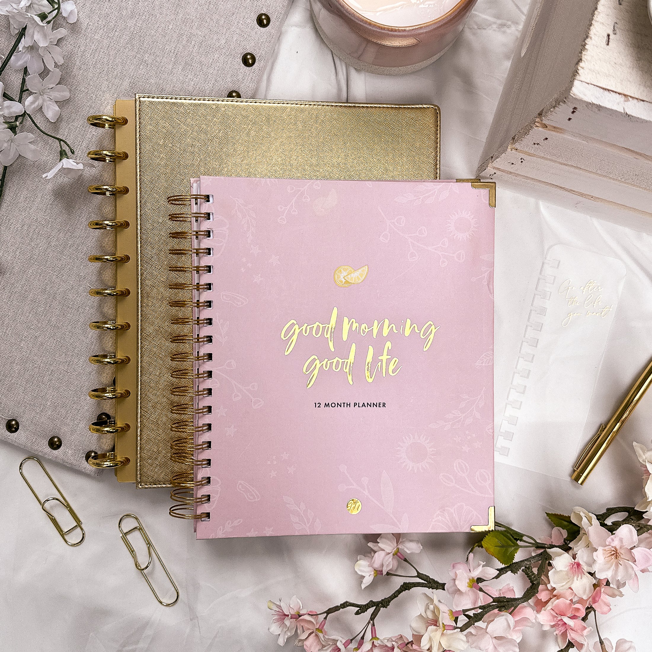 OUT OF STOCK! Good Morning, Good Life 12-Month Undated Planner | Bambina Rosa Pink -- SHIPS DECEMBER 2024!