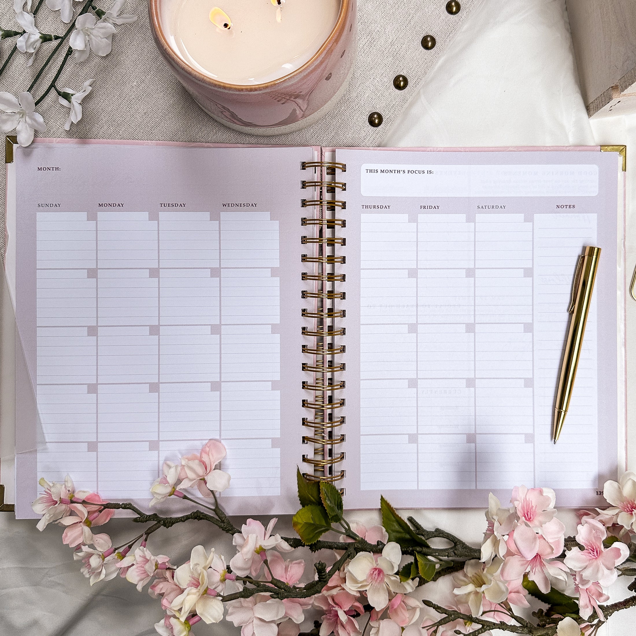 OUT OF STOCK! Good Morning, Good Life 12-Month Undated Planner | Bambina Rosa Pink -- SHIPS DECEMBER 2024!