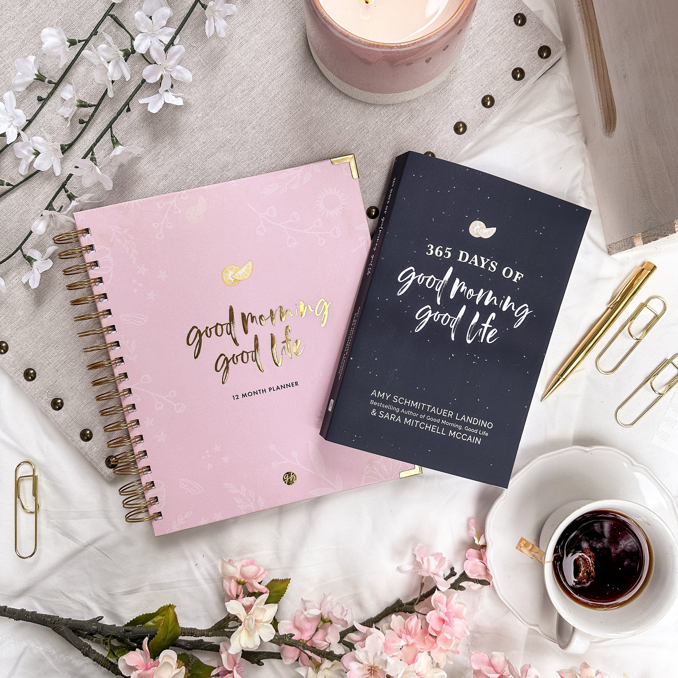 OUT OF STOCK! Good Morning, Good Life 12-Month Undated Planner | Bambina Rosa Pink -- SHIPS DECEMBER 2024!
