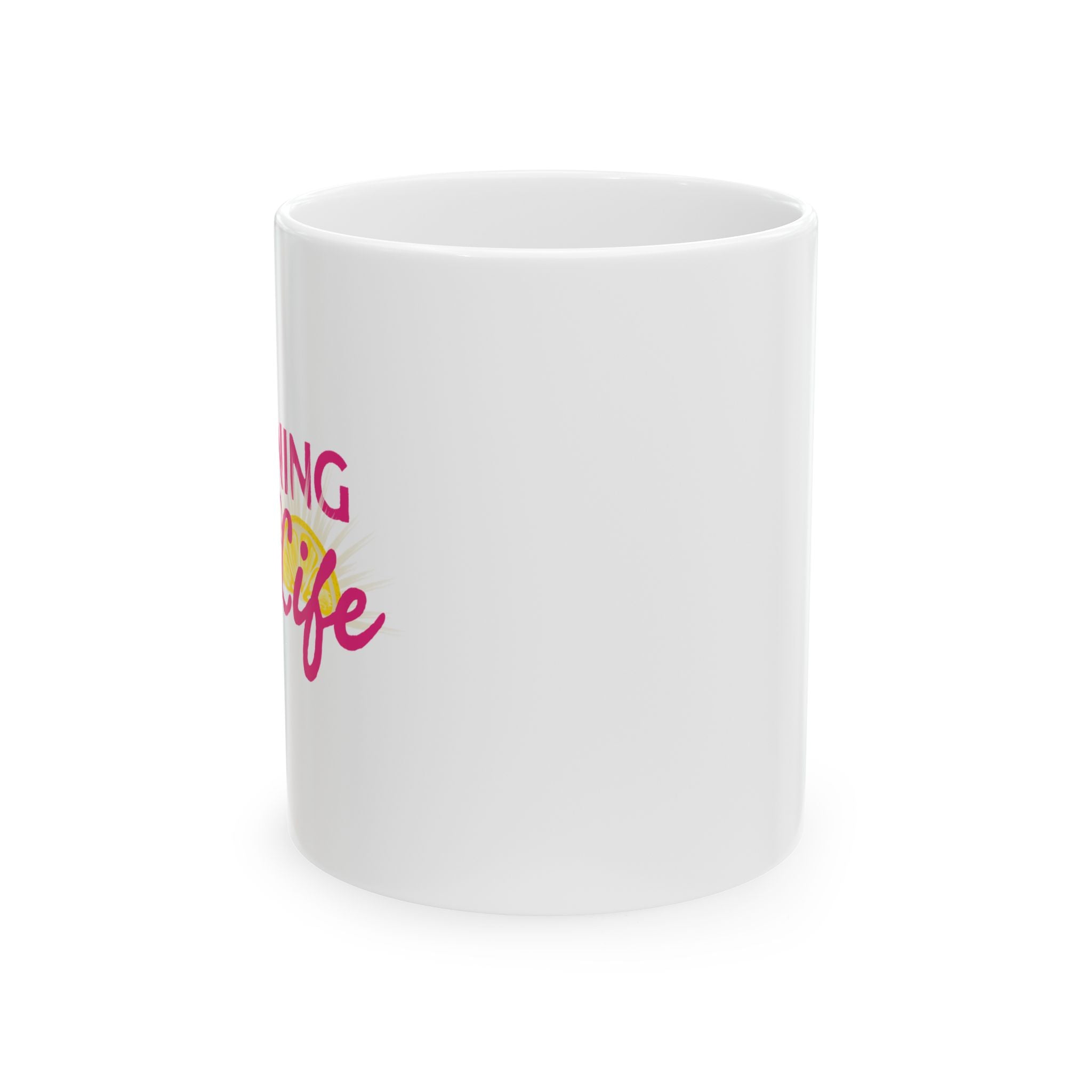 'Good Morning, Good Life' New Style Coffee Mug — Pink