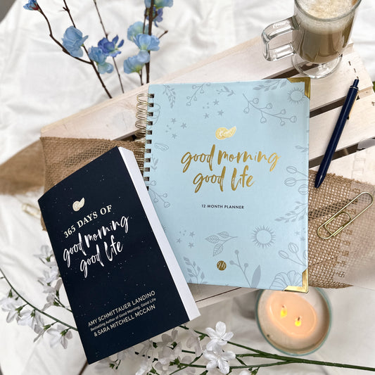 Good Morning, Good Life 12-Month Undated Planner | Ice Baby Blue