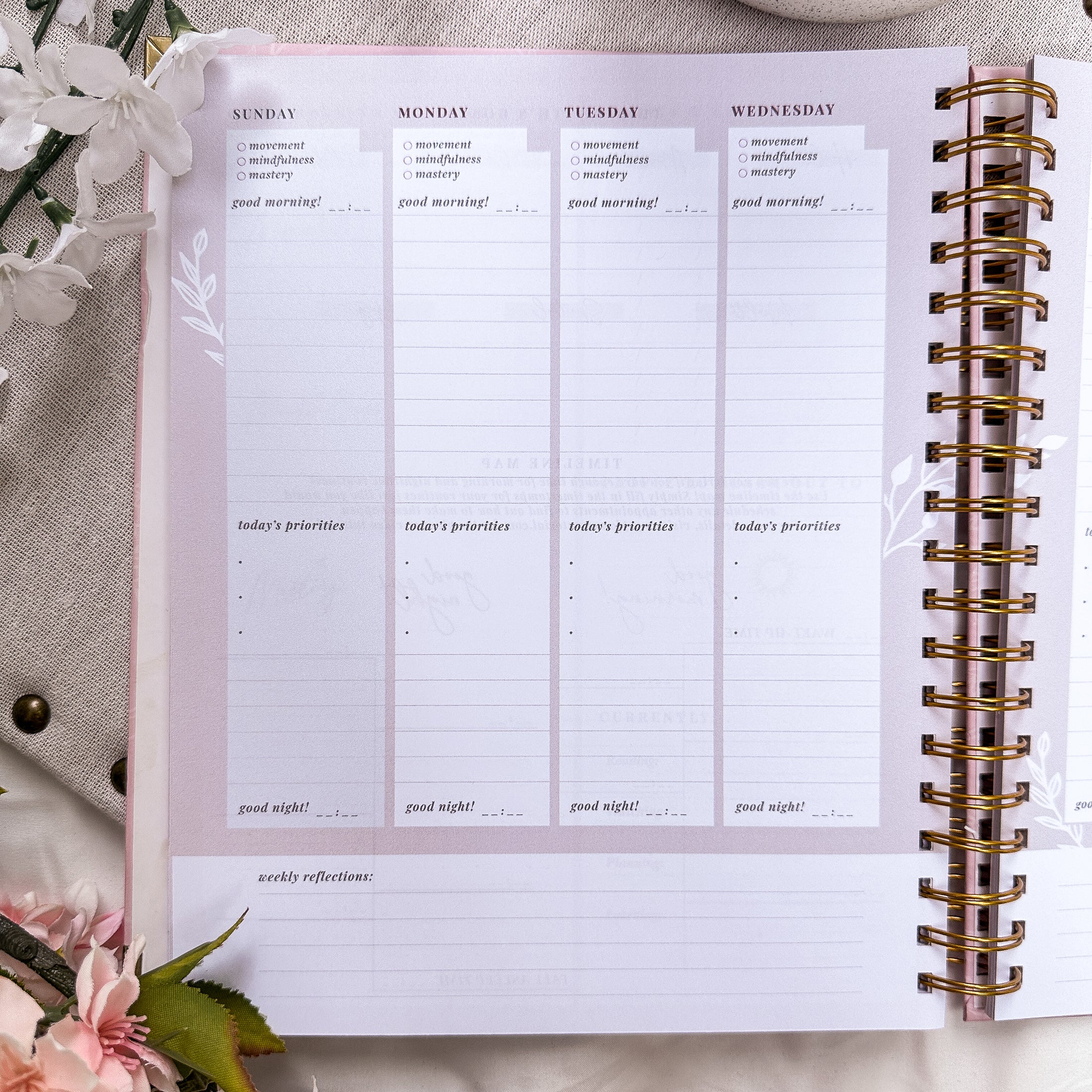 Good Morning, Good Life 12-Month Undated Planner | Bambina Rosa Pink